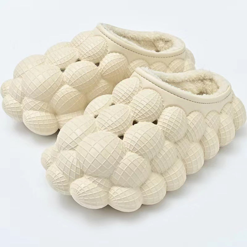 European And American Large Grape Cotton Slippers Women