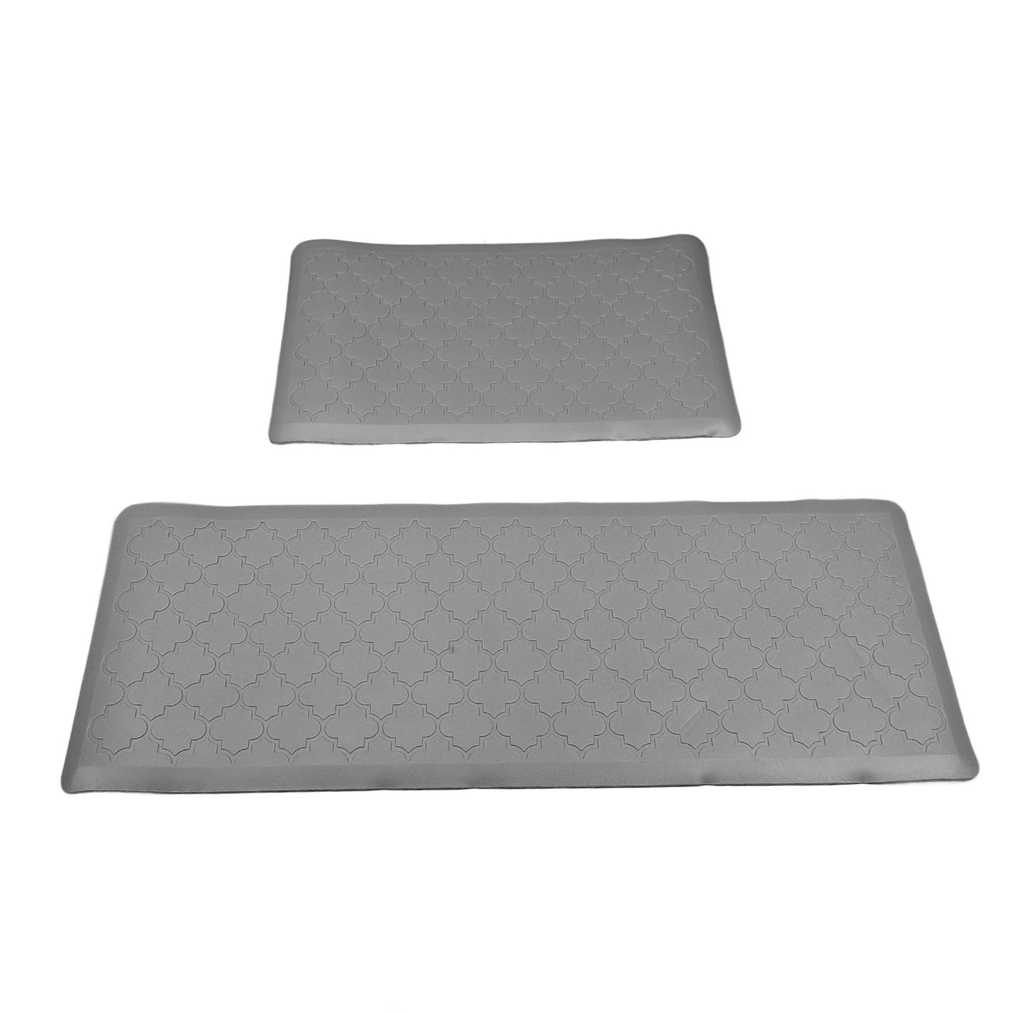 2pcs Kitchen Mat Anti Fatigue Comfortable Kitchen Cushioned Foam Rugs Ergonomic Comfort Standing Pad for Home Light Gray