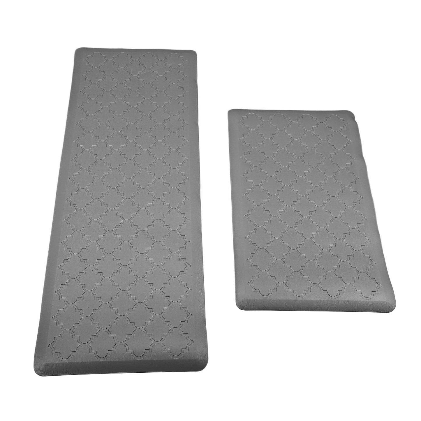 2pcs Kitchen Mat Anti Fatigue Comfortable Kitchen Cushioned Foam Rugs Ergonomic Comfort Standing Pad for Home Light Gray