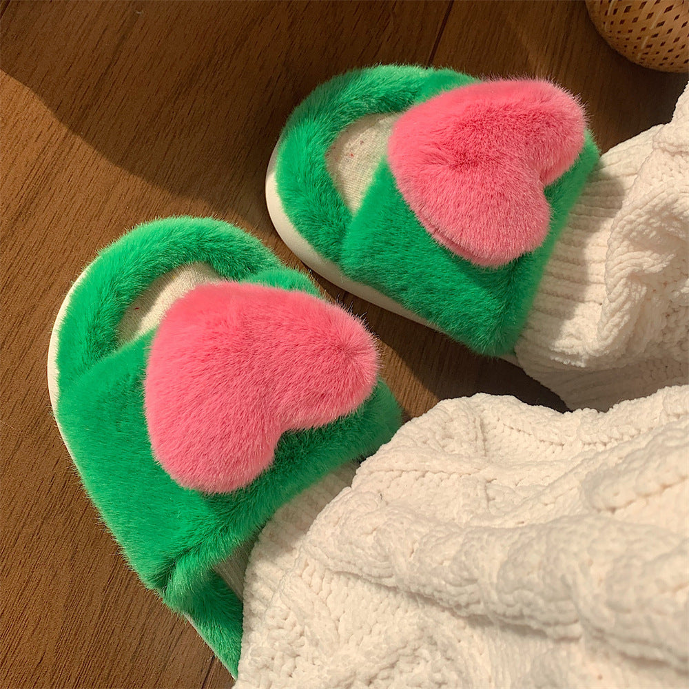 Personality Cute Plush Cotton Slippers Women Fashion Home