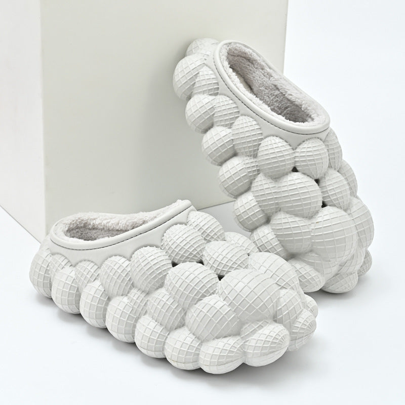 European And American Large Grape Cotton Slippers Women