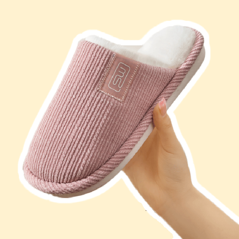 Fashion Indoor Home Slippers Non-slip Floor Shoes For Women Men Soft Bottom Velvet Fur Slides House Shoes Bedroom Slipper