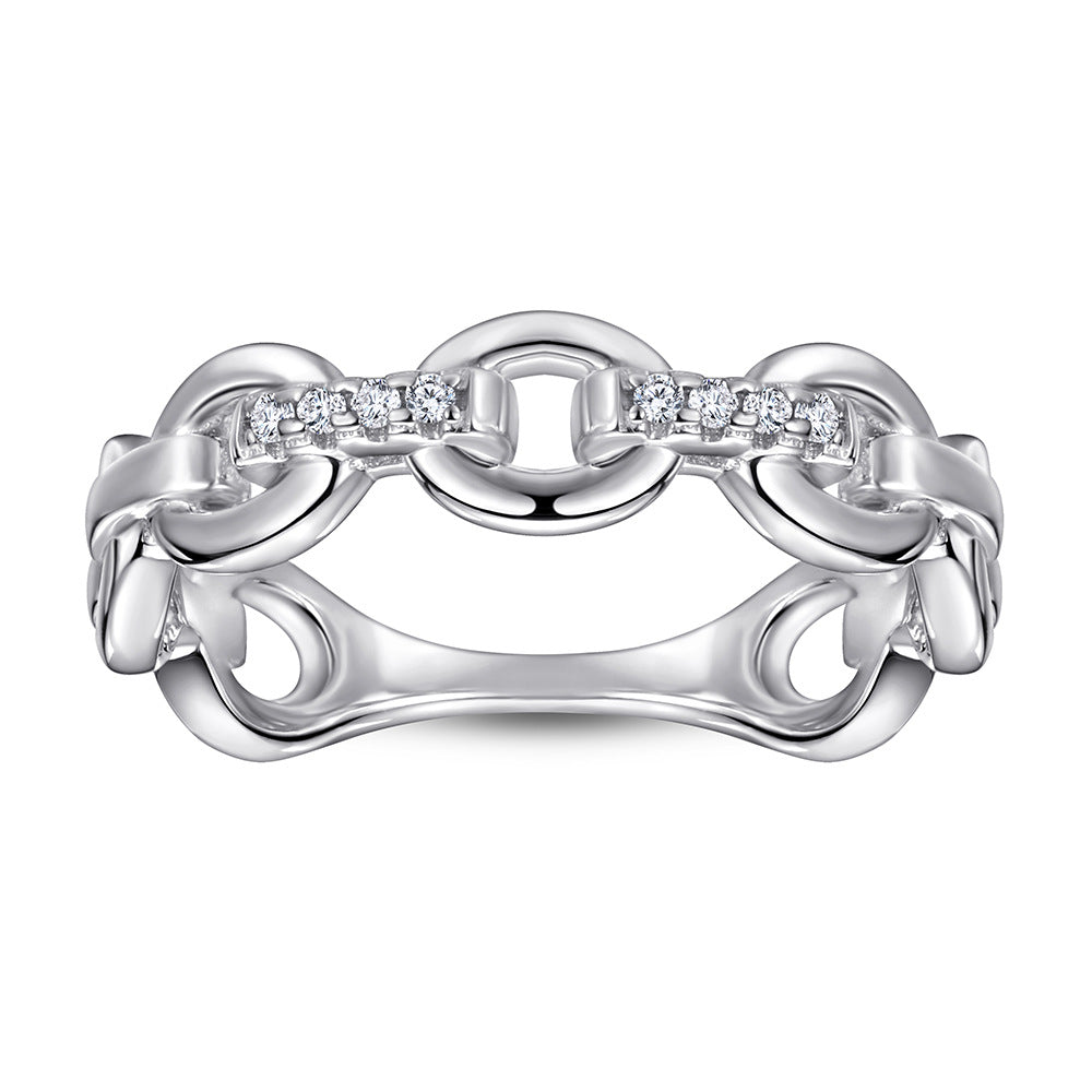 European And American S925 Silver Ring Women's Simple