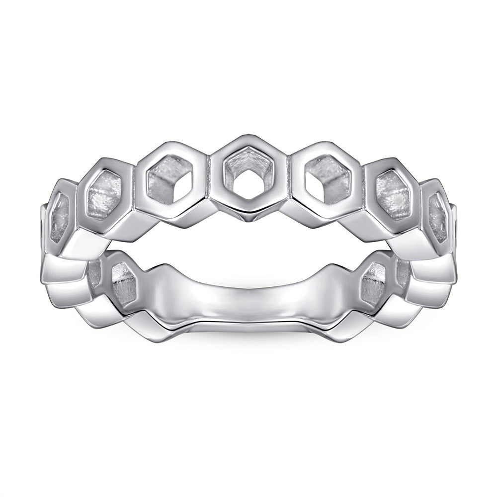 European And American S925 Silver Ring Women's Simple