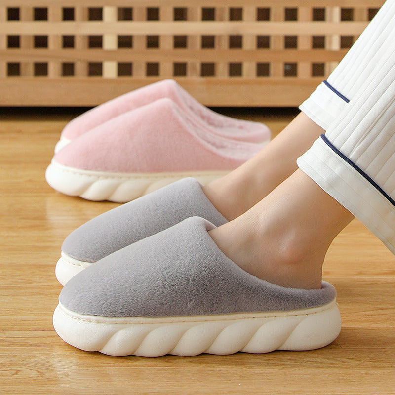 Household Fashionable Thick Soled Woolen Slippers For Women