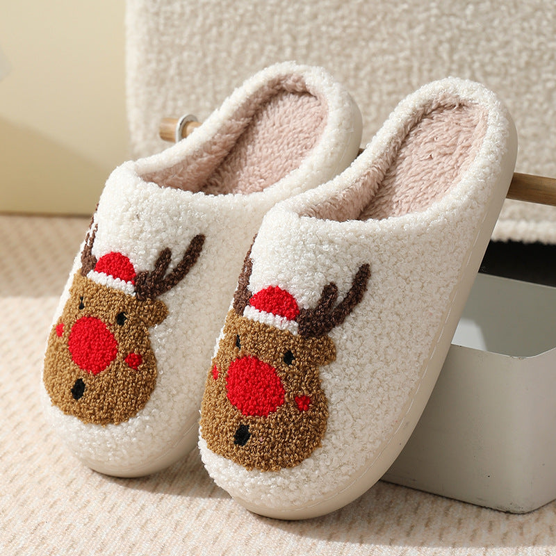 Family Cartoon Plush Slippers For Women