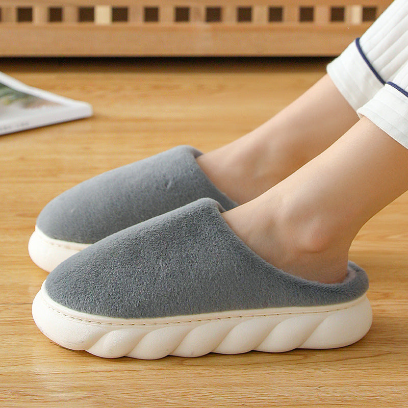 Household Fashionable Thick Soled Woolen Slippers For Women