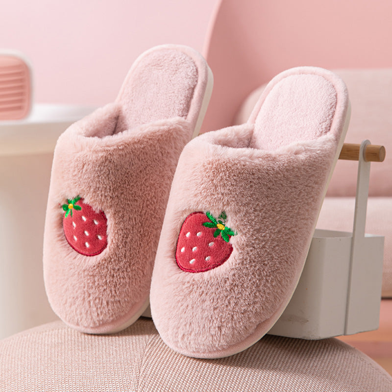 Men And Women Fashion Home Indoor Non-slip Plush Slippers