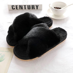 Fashion Women Winter Indoor Platform Thermal Cotton Slippers