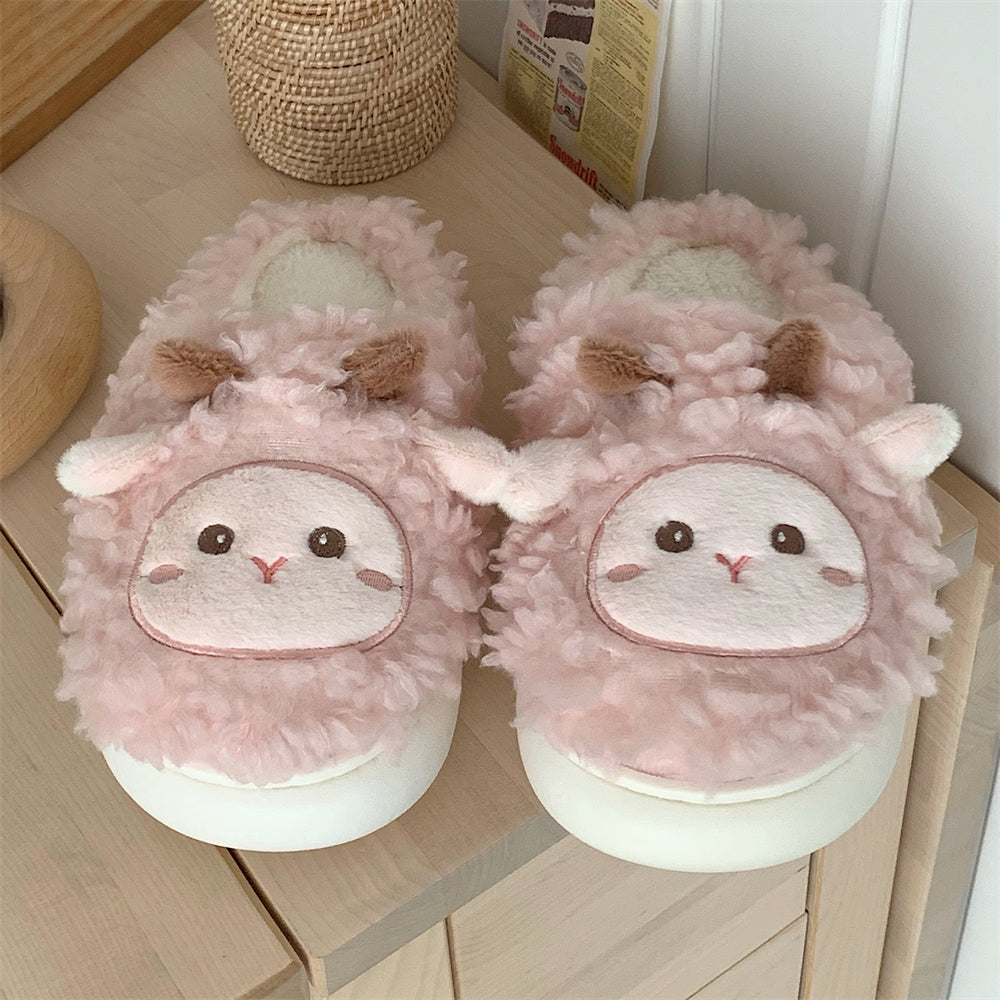 Lovers Cute Cartoon Cotton Slippers Men And Women