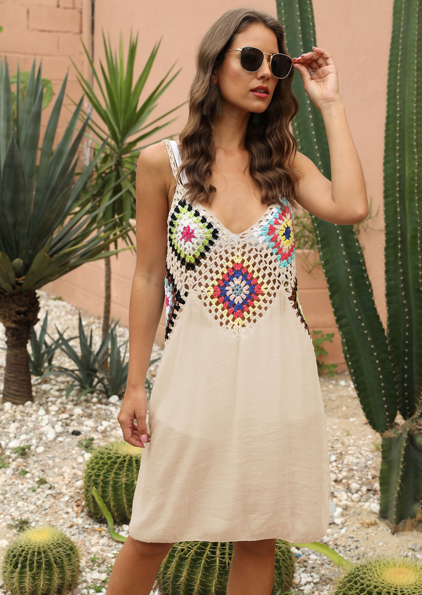 Crocheted Suspender Dress Boho