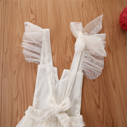 Infant And Toddler Clothing Baby Girl White Lace Jumpsuit
