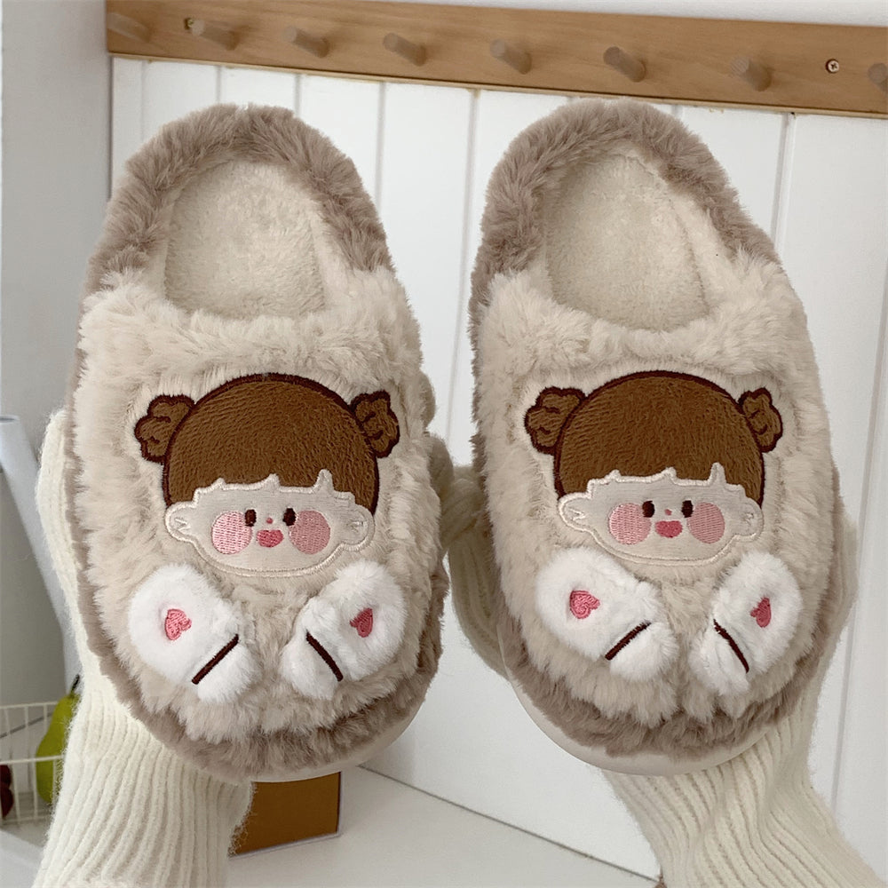 Lovers Cute Cartoon Cotton Slippers Men And Women