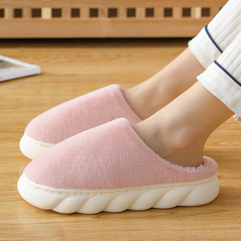 Household Fashionable Thick Soled Woolen Slippers For Women