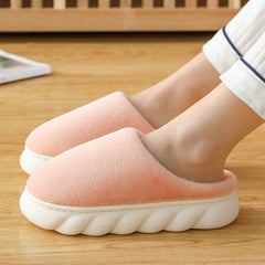 Household Fashionable Thick Soled Woolen Slippers For Women