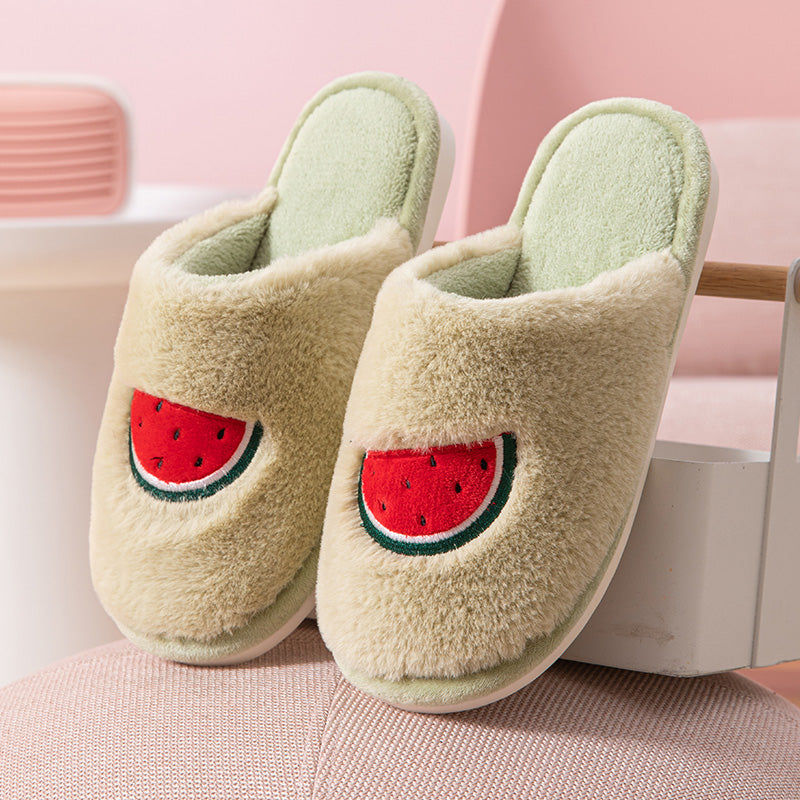 Men And Women Fashion Home Indoor Non-slip Plush Slippers