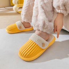 Detachable Slippers Stripe Design Winter House Shoes For Women